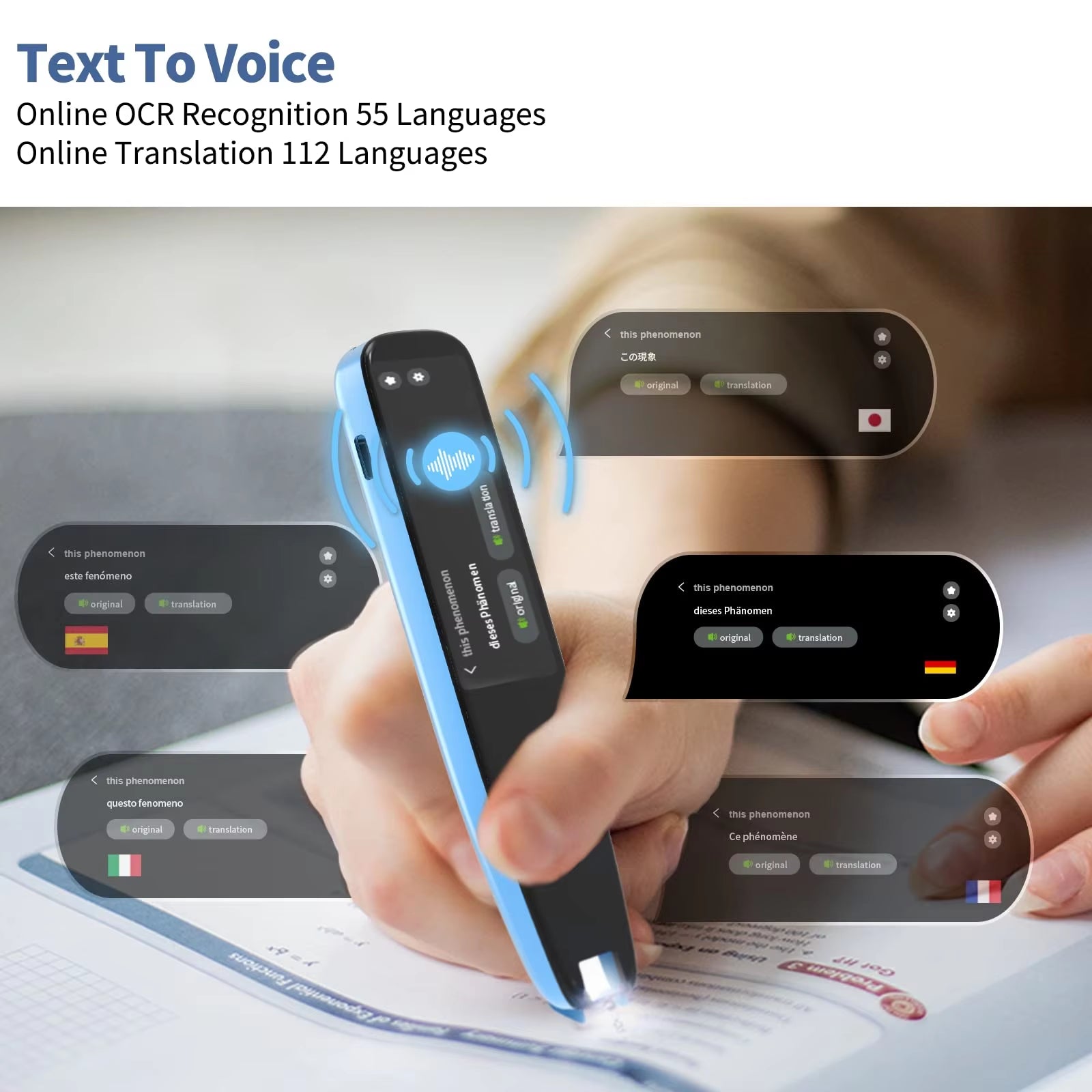 3 Pro Smart Voice Scan Translator Pen Multifunctiontranslation Real Time 121 Languages Translator Business Dictionary Pen